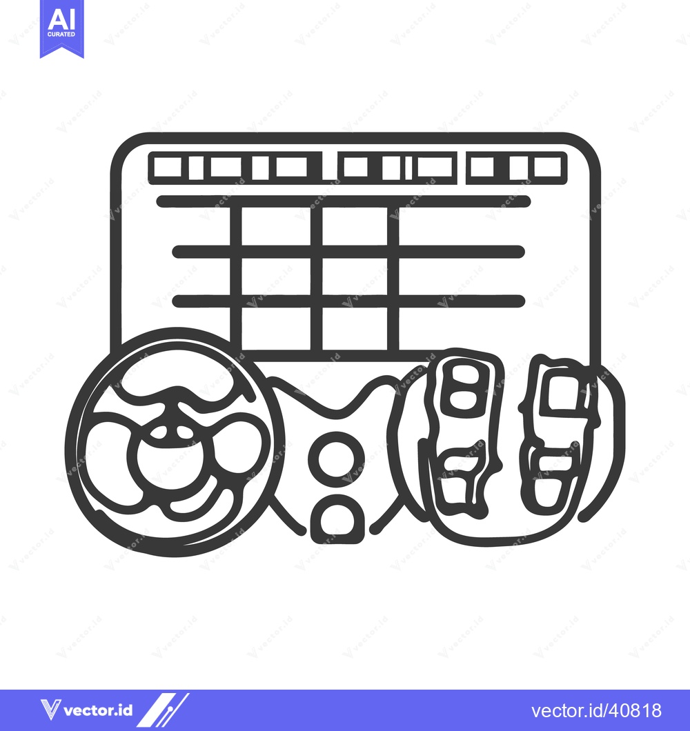 Premium Vector dari An illustration of car dashboard controls and instruments