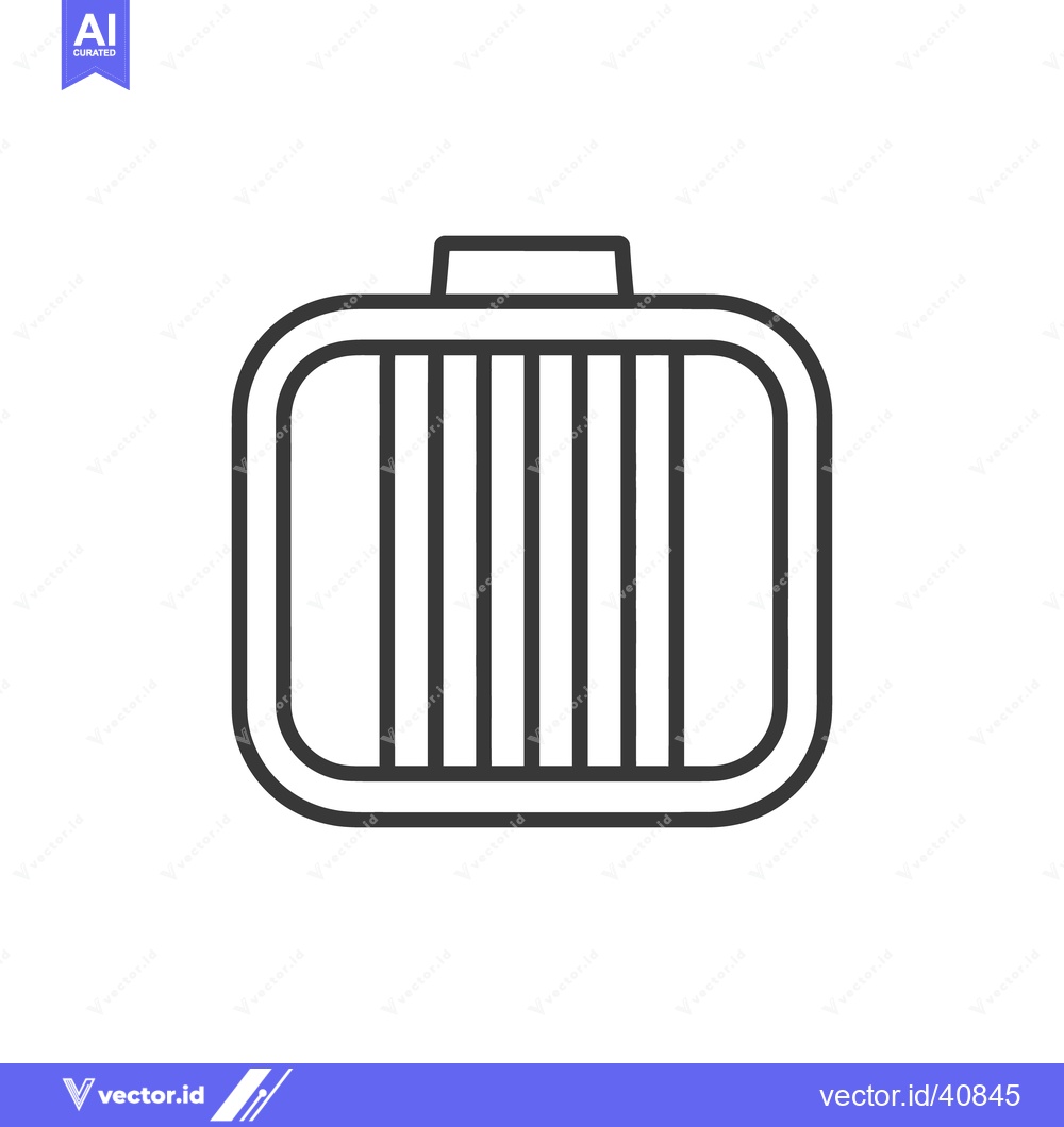 Premium Vector of Minimalist Suitcase Icon: Clean Lines, Travel Symbolism, Modern Design