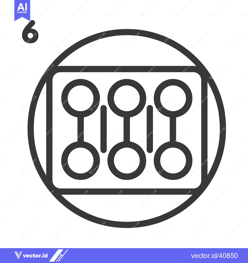 Premium Vector of Minimalist Pill Pack Icon with Number Six, Medical Symbolism, Clean De