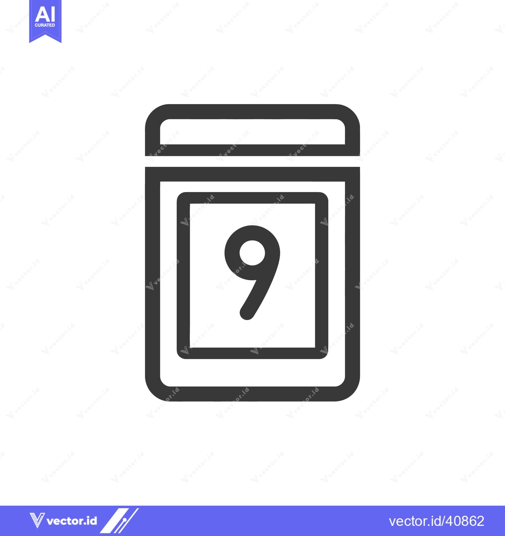 Premium Vector of Filter 9 Plus Icon Line Art Icon  3821