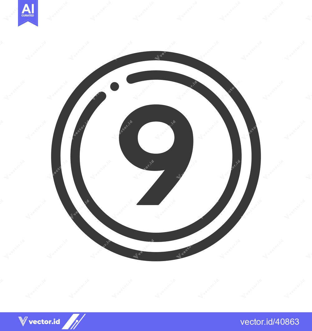 Premium Vector dari Filter 9 Plus Icon Line Art Icon  3822