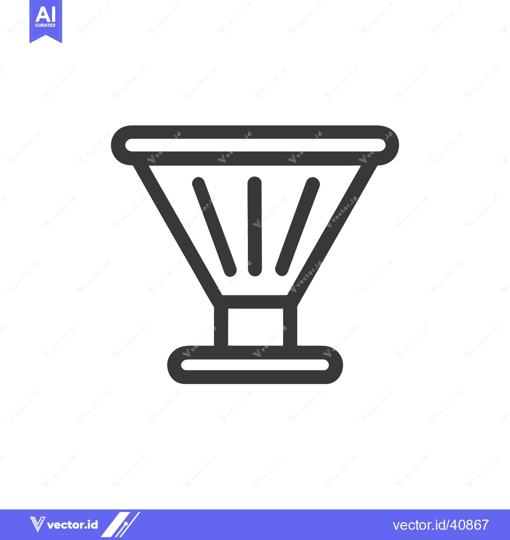 Premium Vector dari Minimalist Icon of a Modern Stage Light Fixture