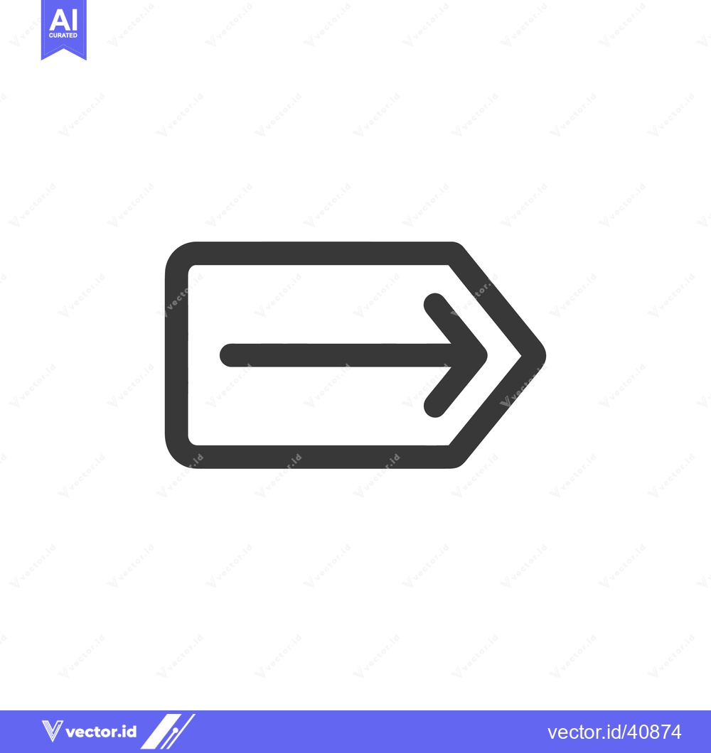 Premium Vector of Bold Arrow Icon: Simple, Modern Design on White Background
