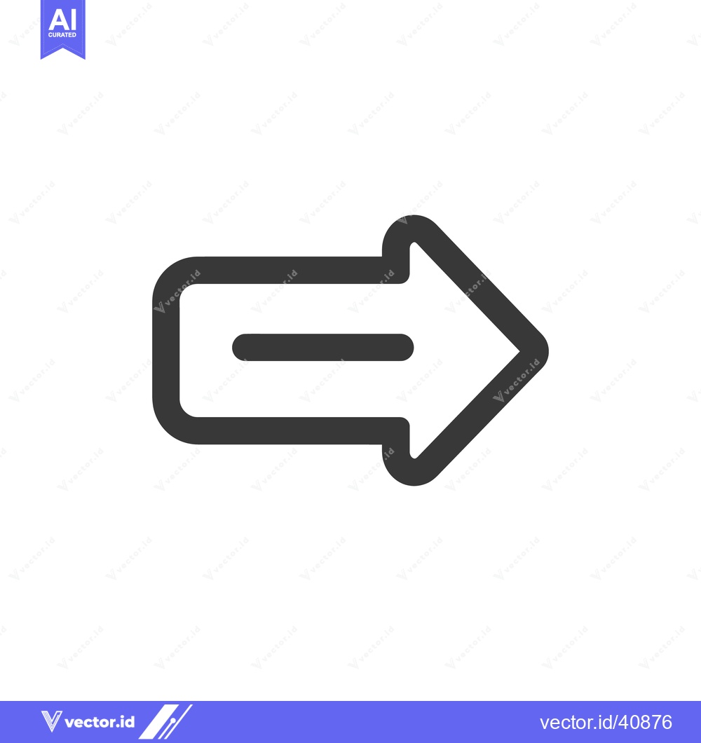 Premium Vector dari Bold Arrow Icon: Simple, Rounded Design on White Background for Naviga