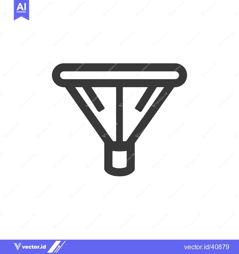 Premium Vector dari Minimalist Funnel Icon: Simple, Bold, and Modern Design Element