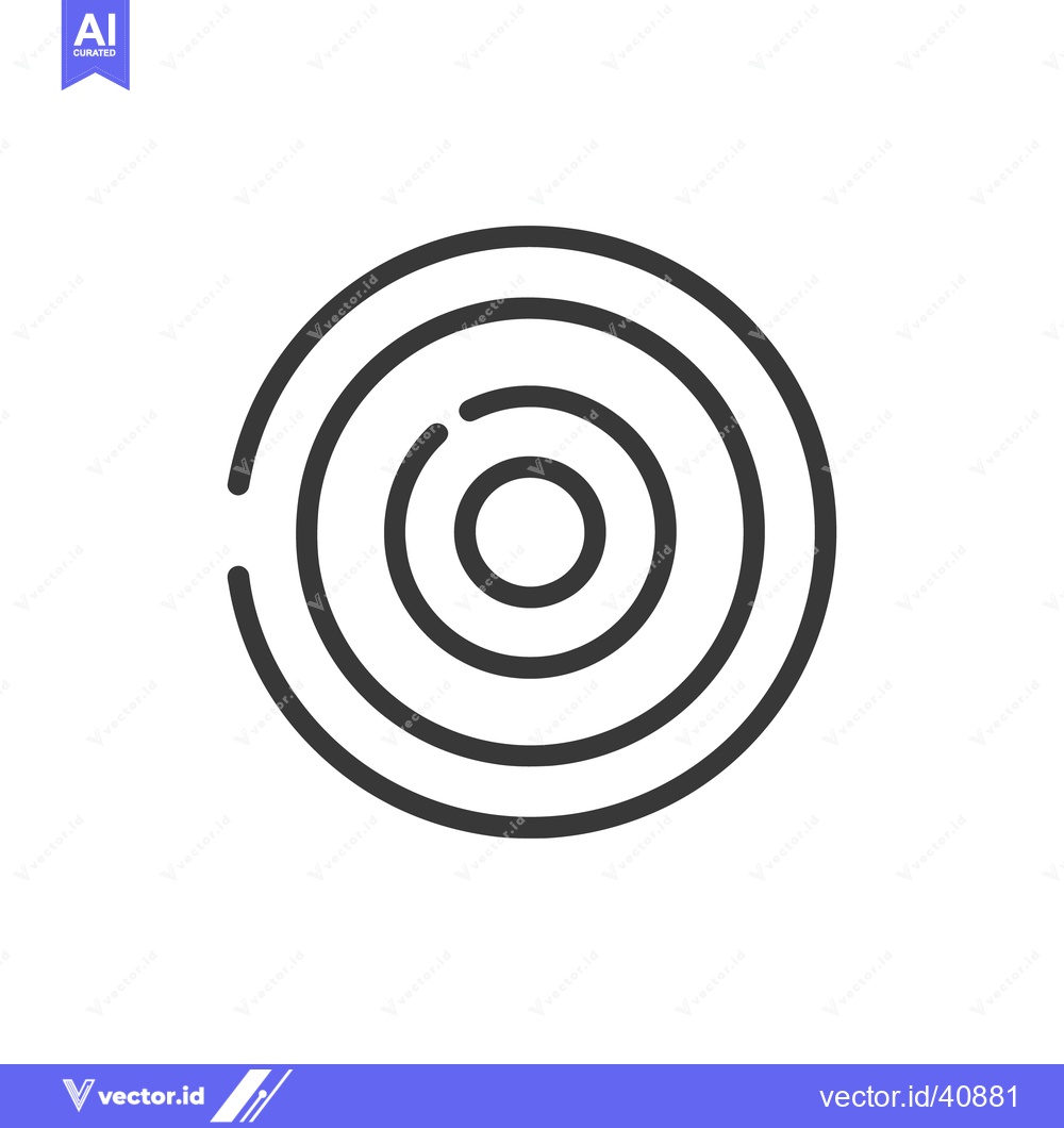 Premium Vector dari Concentric Circles: Minimalist Design with Broken Outer Ring