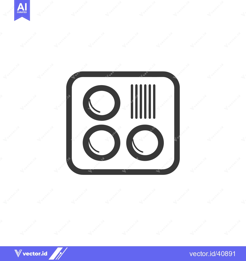 Premium Vector dari Modern Camera Lens Array Icon with Rounded Square Frame