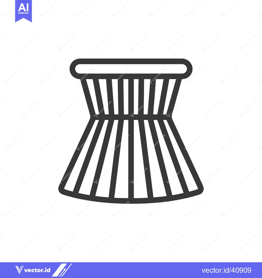 Premium Vector of Minimalist Line Art: Traditional African Basket Icon on White Backgrou