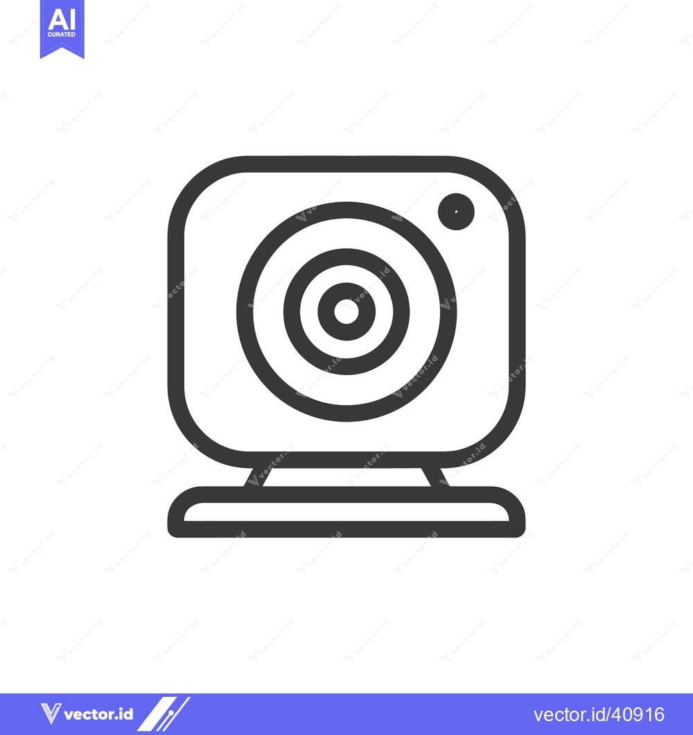 Premium Vector dari Minimalist Webcam Icon: Sleek Design for Digital Communication and Vid