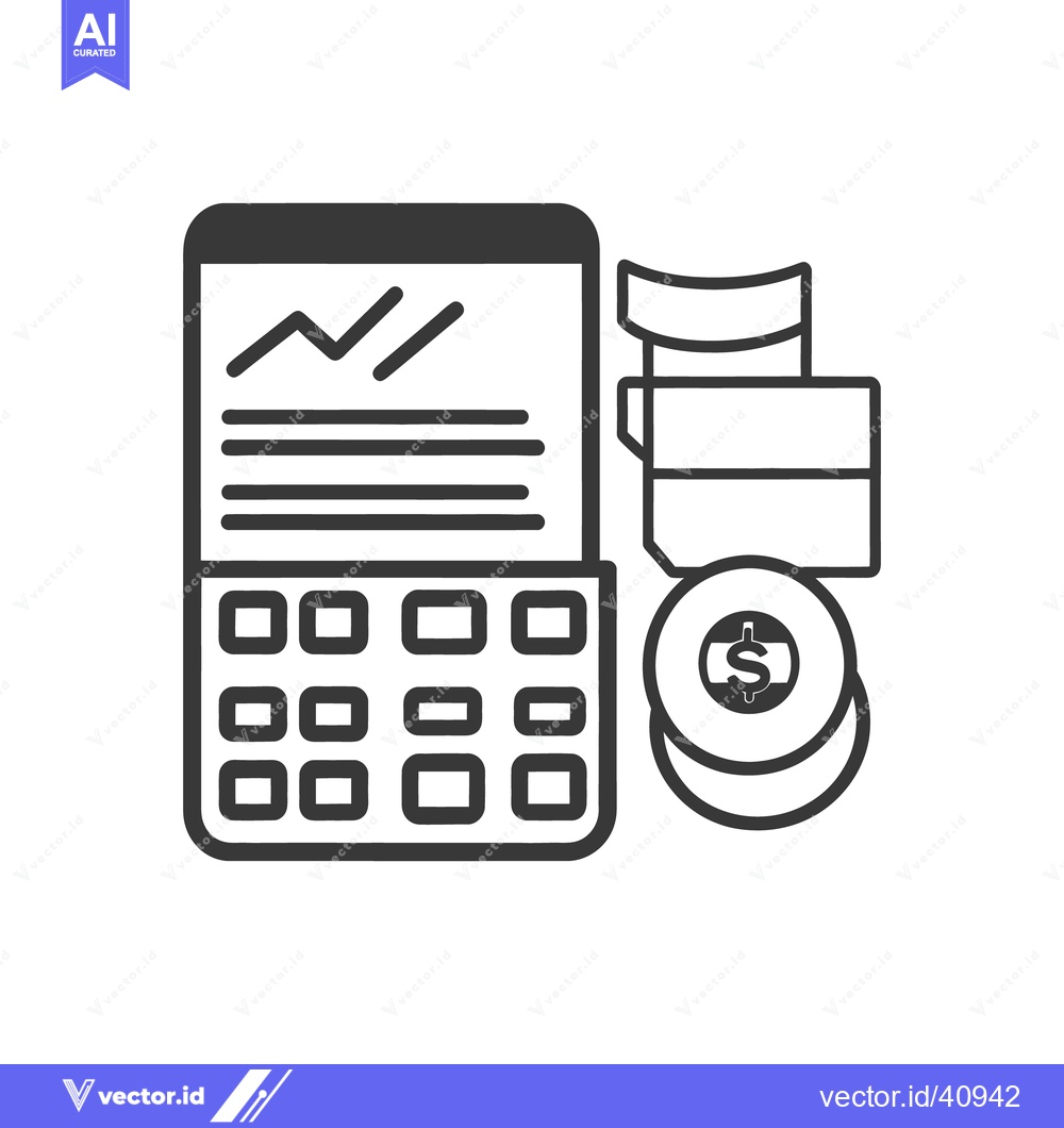 Premium Vector dari A graphical depiction of financial tools and banking items