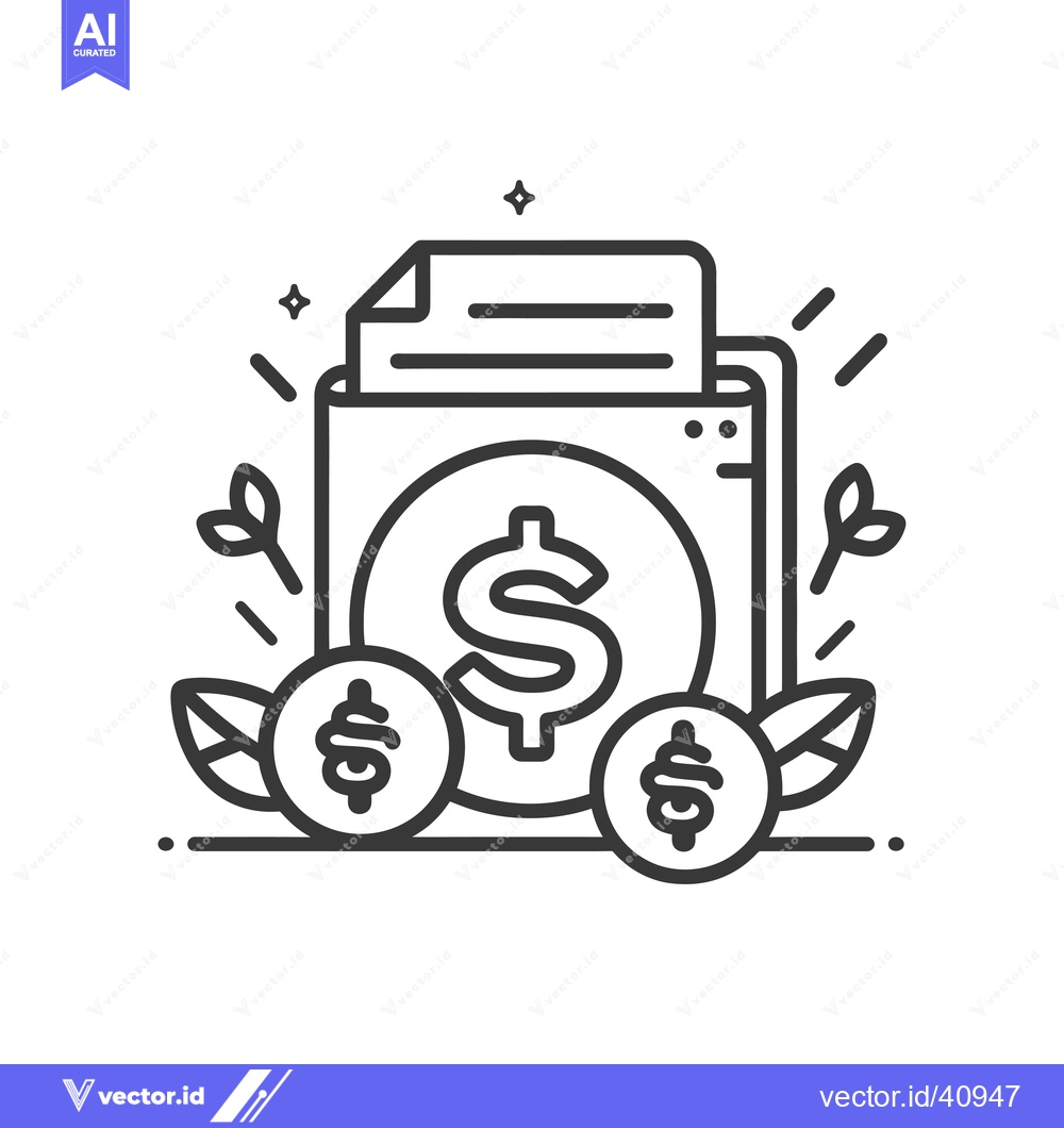 Premium Vector of Financial document with dollar signs and decorative elements