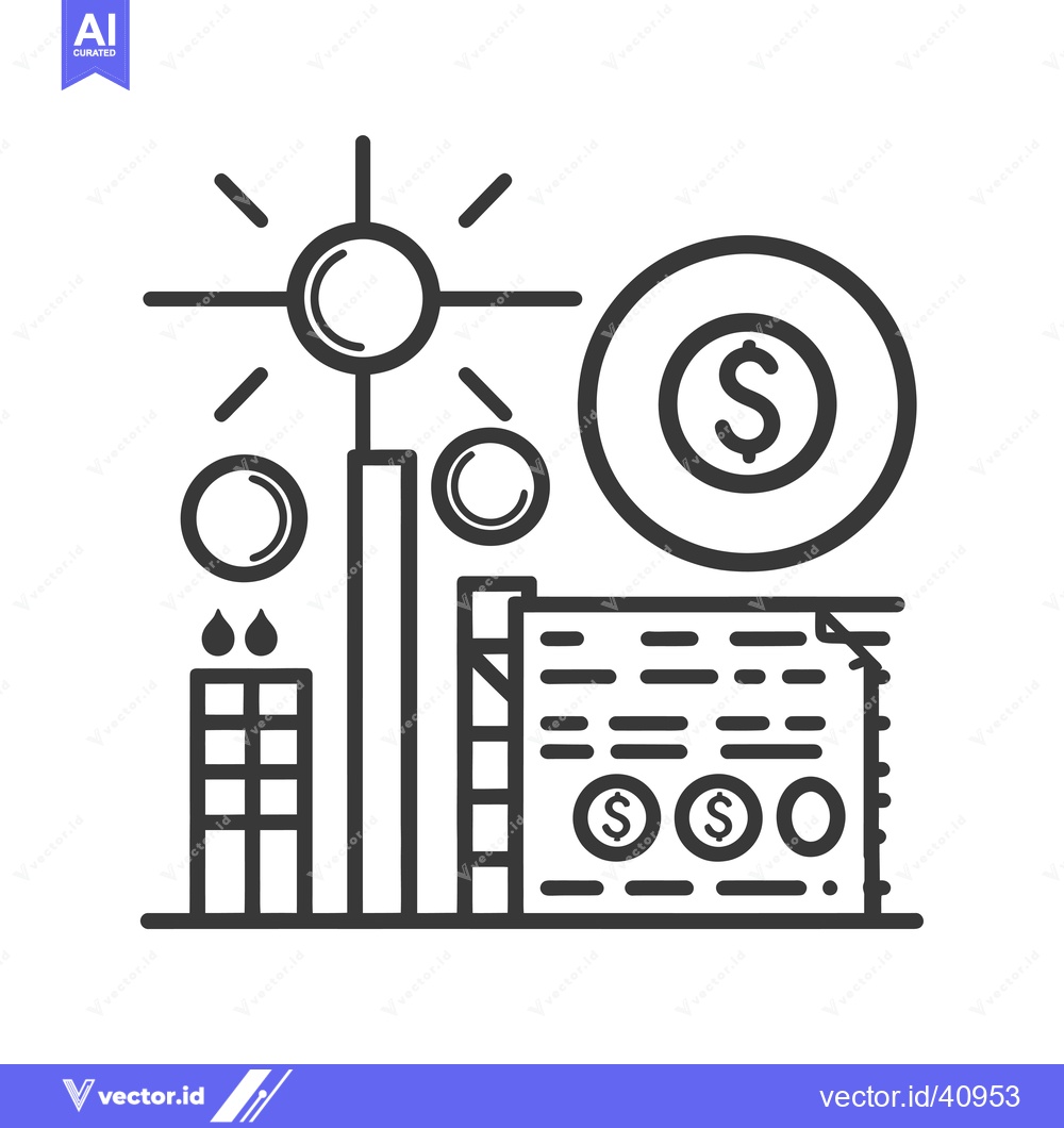 Premium Vector dari Financial Growth with a Dollar Symbol and Cityscape