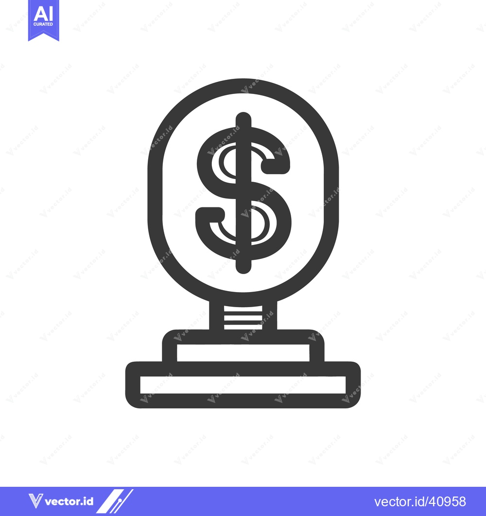 Premium Vector dari A stylized black and white depiction of a currency symbol