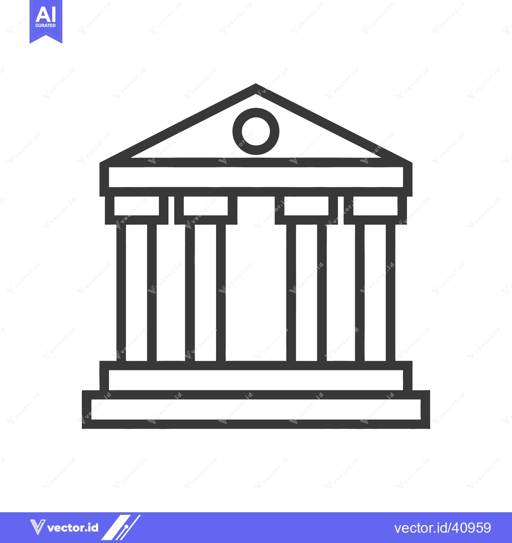 Premium Vector of A simple minimalist line drawing depiction of a building facade