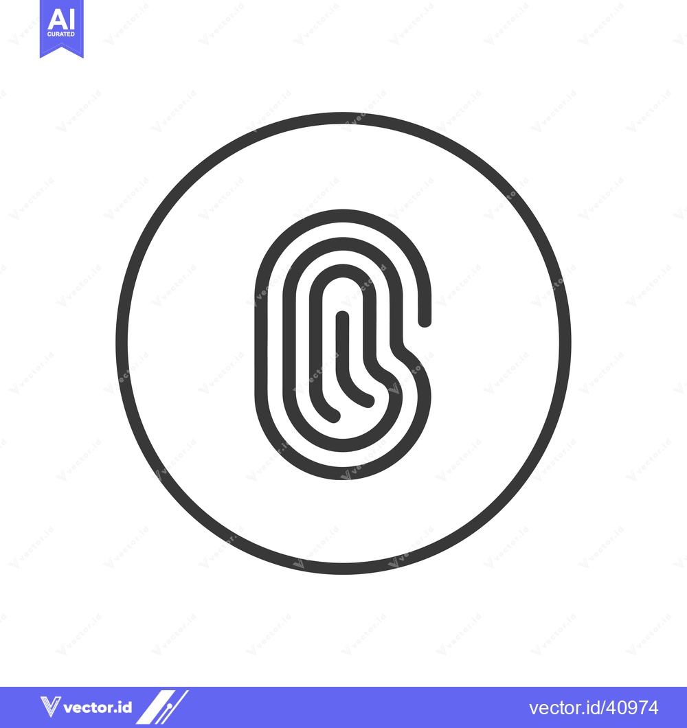 Premium Vector dari Fingerprint Icon in a Circle