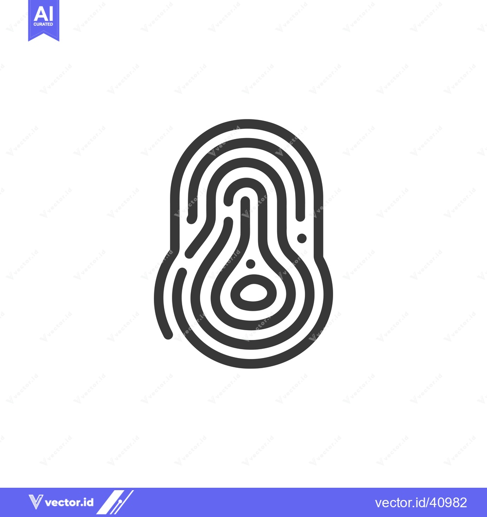 Premium Vector dari Fingerprint Icon in Black and White