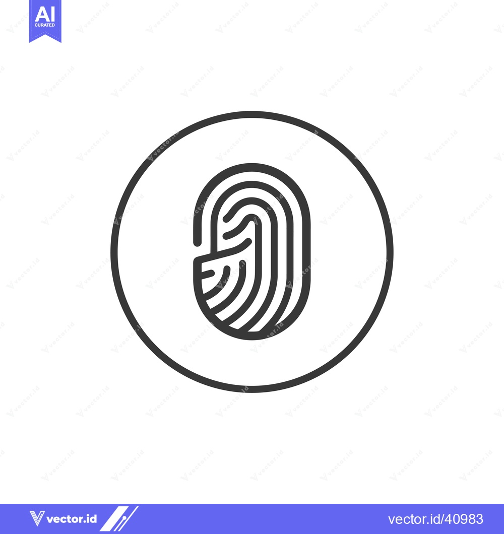 Premium Vector dari Fingerprint Icon Inside a Circle
