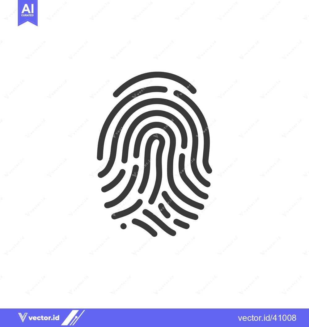 Premium Vector dari Minimalist Fingerprint Icon: Security, Identity, and Unique Identifica