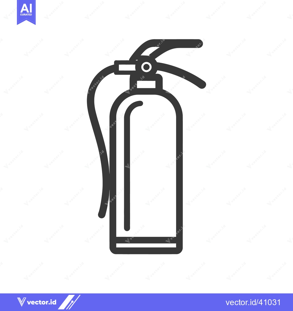 Premium Vector dari Minimalist Fire Extinguisher Icon: Safety and Prevention Symbol