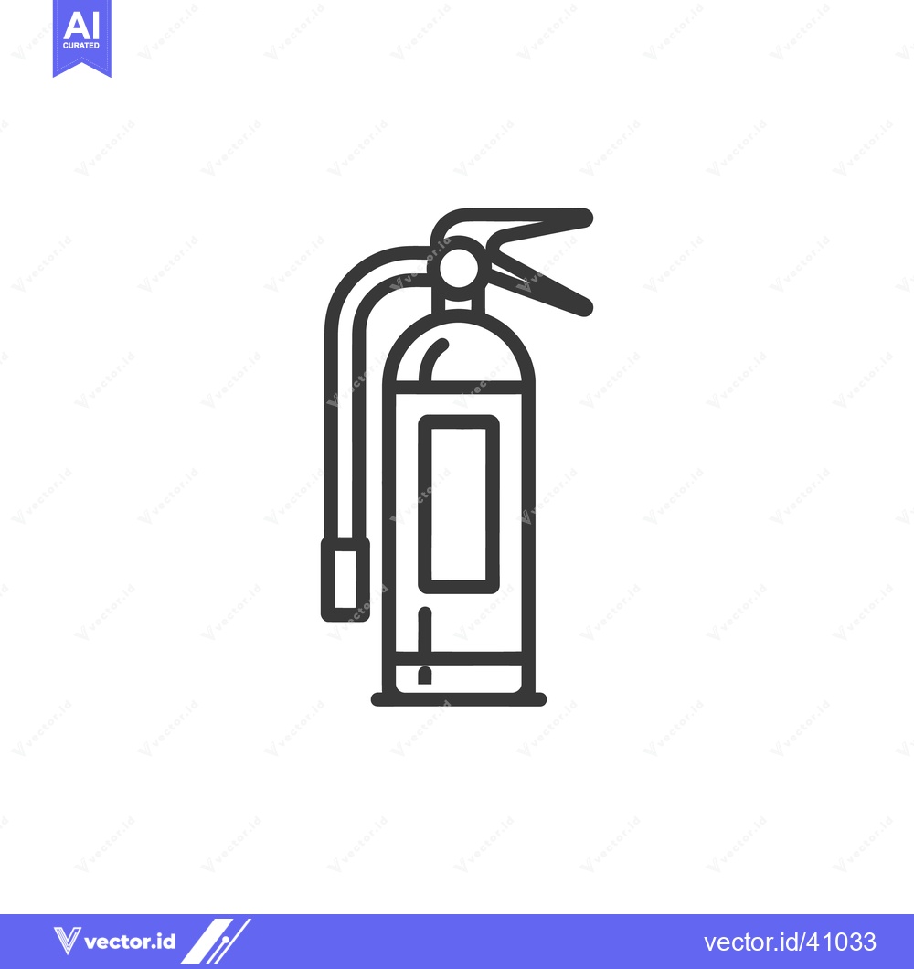 Premium Vector dari Minimalist Fire Extinguisher Icon: Safety and Prevention Symbol