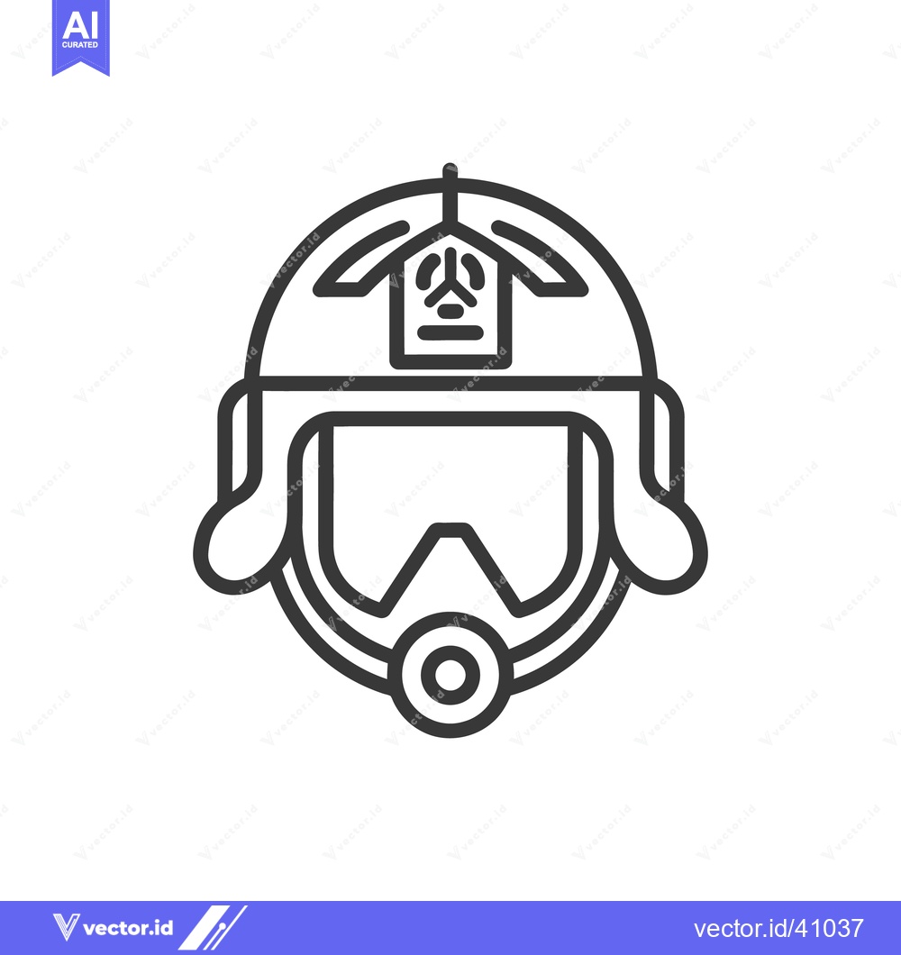 Premium Vector of A stylized icon depicts a protective helmet with integrated goggles