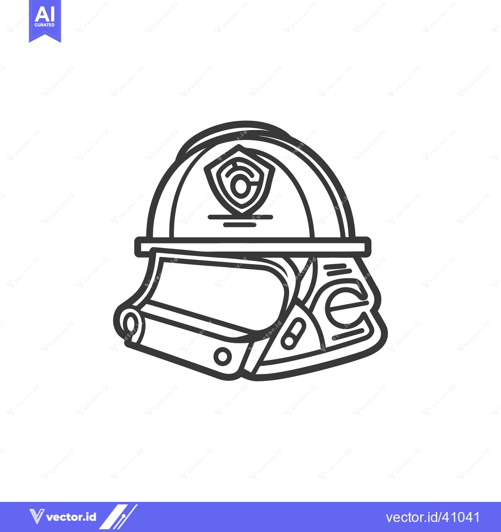 Premium Vector of Detailed illustration showcasing a protective helmet used for safety a