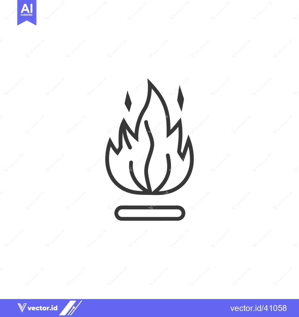Premium Vector dari A simple illustration depicting a flame with elegant lines and shapes