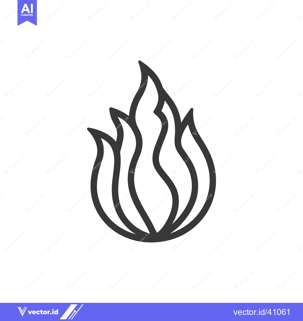 Premium Vector of A simple graphic representation of a stylized flame illustration