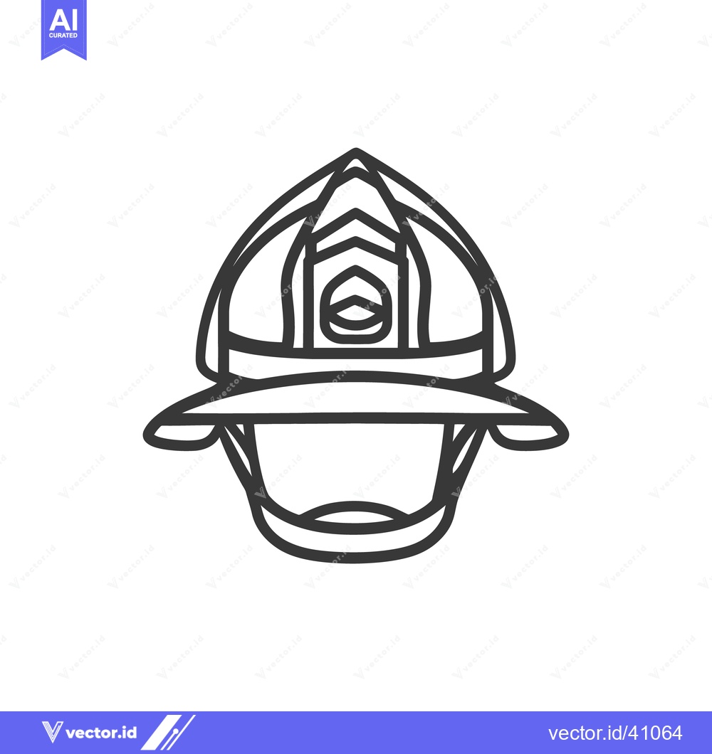 Premium Vector of An illustration of a firefighter helmet with distinctive design