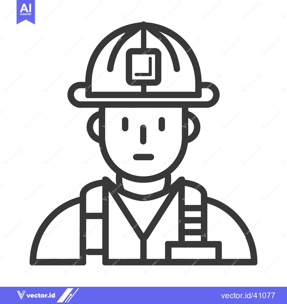 Premium Vector of A simplified illustration depicts a firefighter in protective equipmen