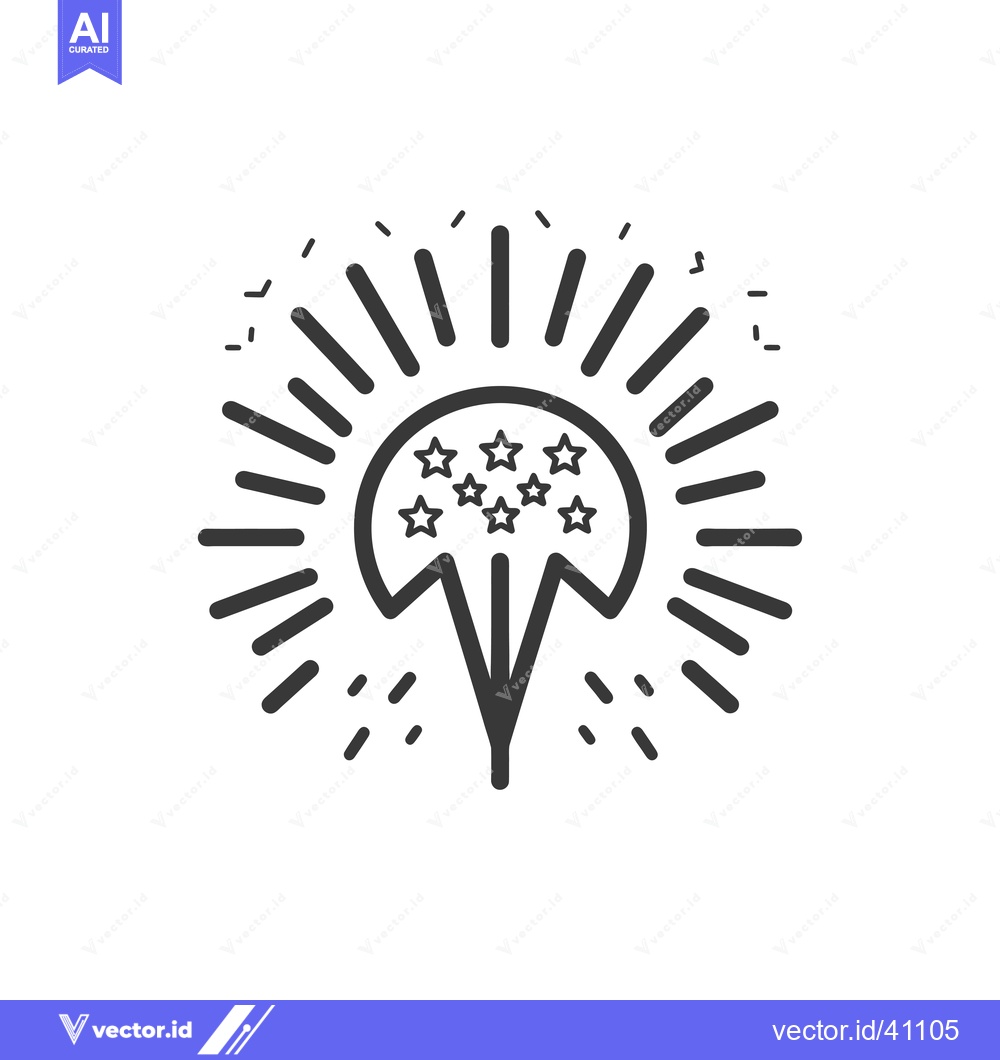 Premium Vector dari Fireworks Display with Stars and Sparkles