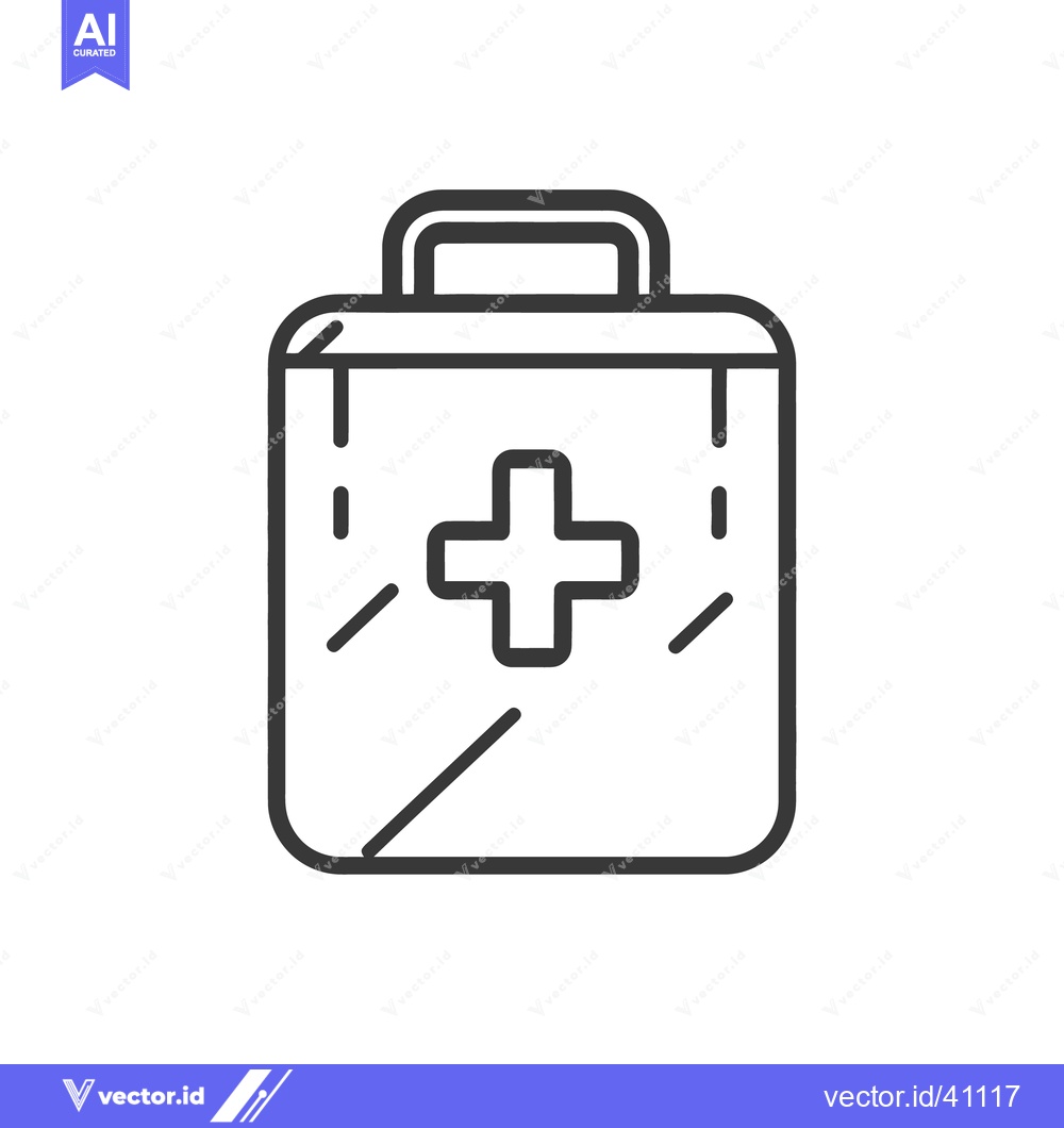Premium Vector dari A graphic illustration of a medical emergency first aid kit