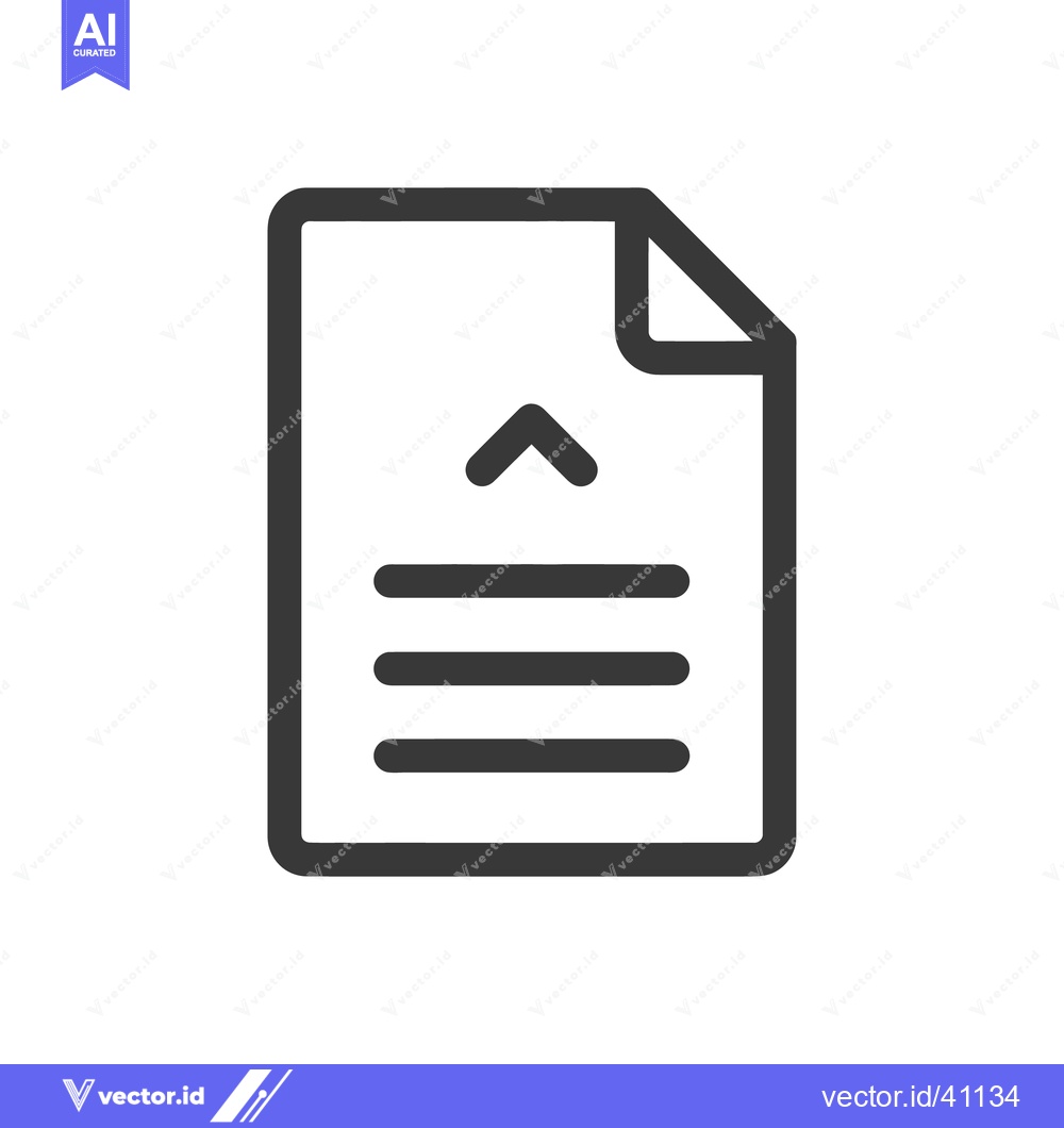 Premium Vector dari Upload Document Icon: Minimalist Design with Arrow and Lines