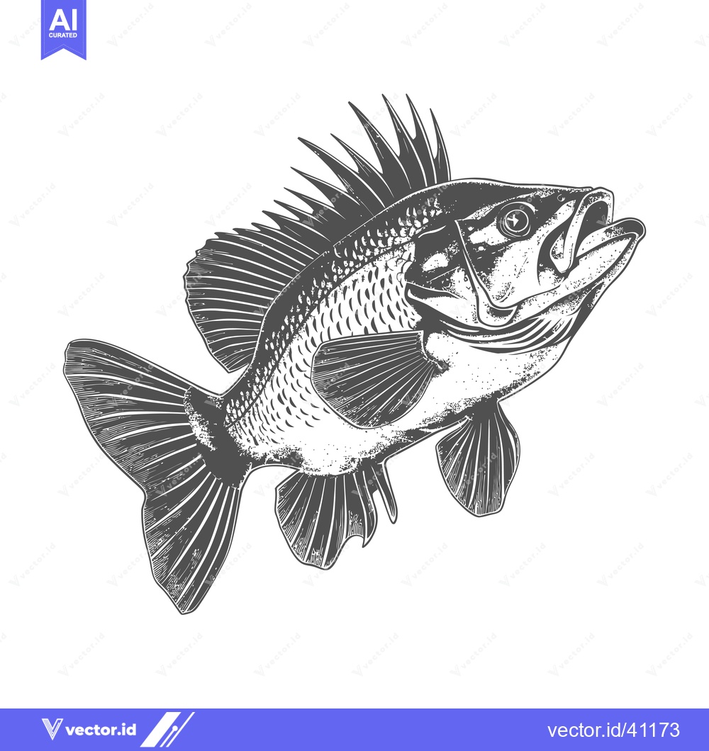 Premium Vector dari Detailed Illustration Of A Spiny Fish Swimming