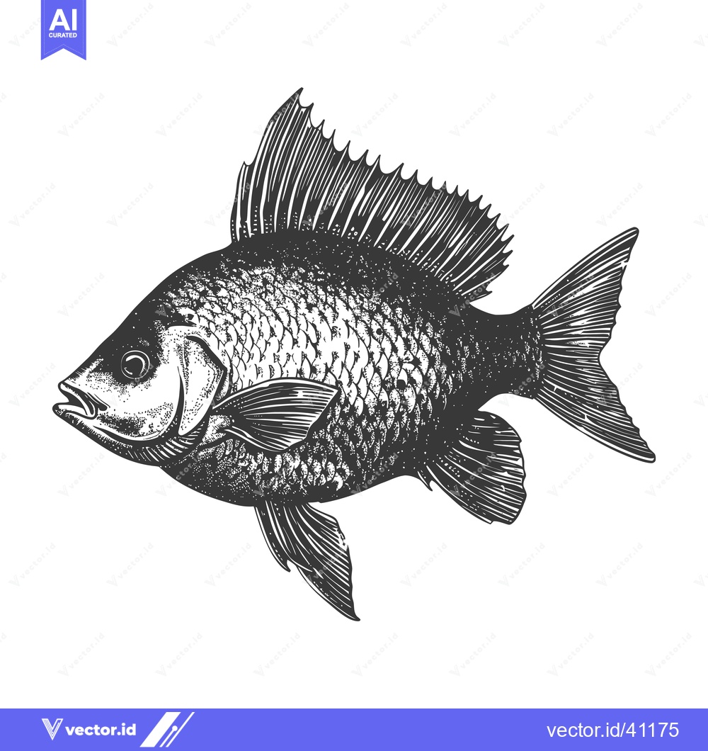 Premium Vector dari Intricate Hand Drawn Illustration Of A Fish