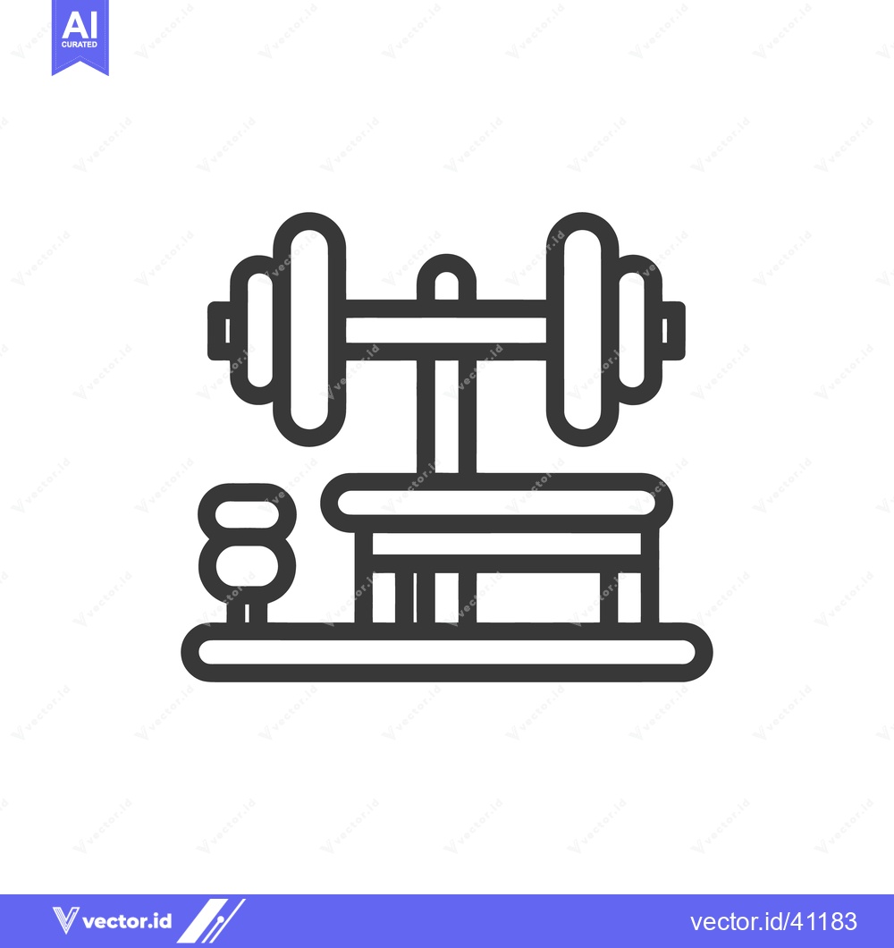 Premium Vector of Minimalist Dumbbell Rack Icon: Fitness Equipment, Gym Training Symbol,