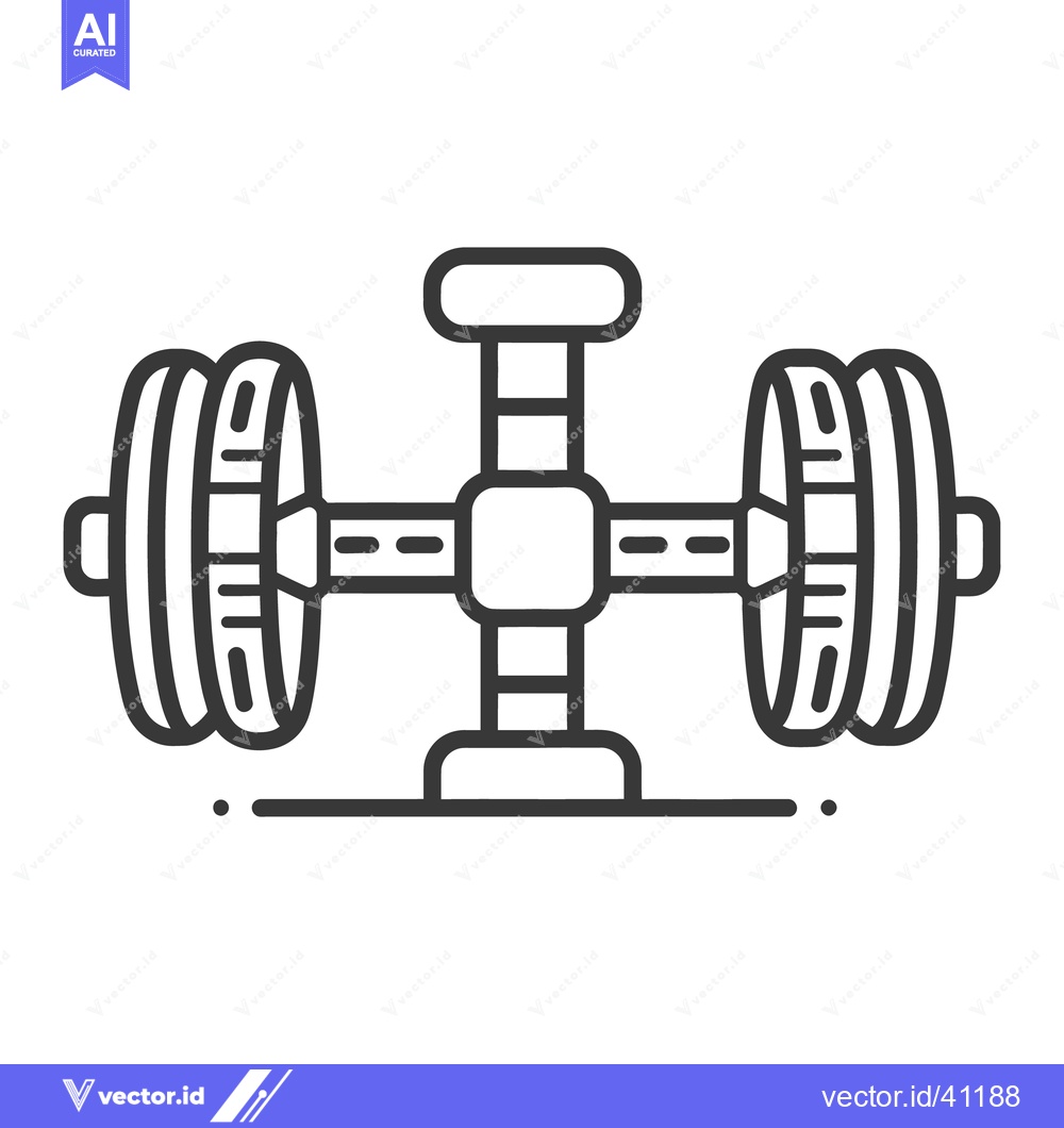 Premium Vector dari Graphic depiction of a fitness weightlifting training exercise device