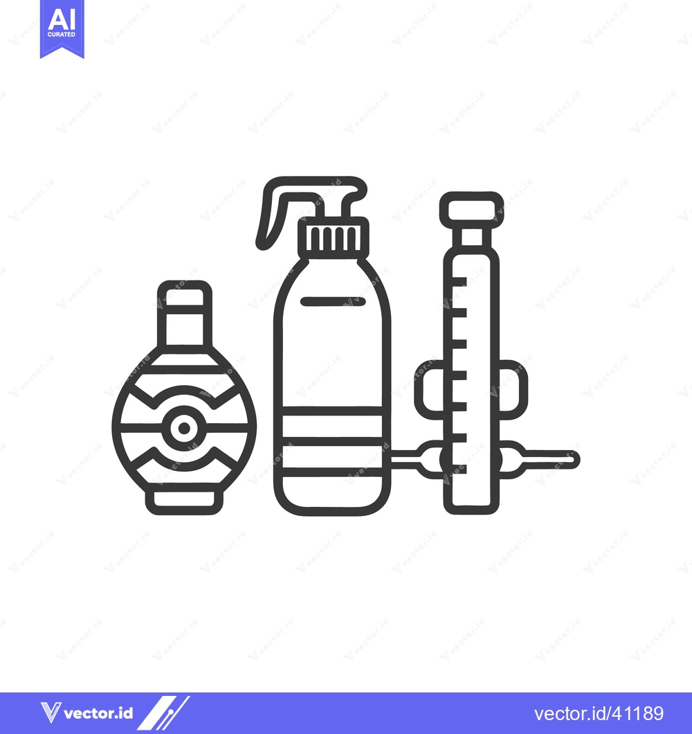 Premium Vector dari Line illustrations representing different containers for liquids or co