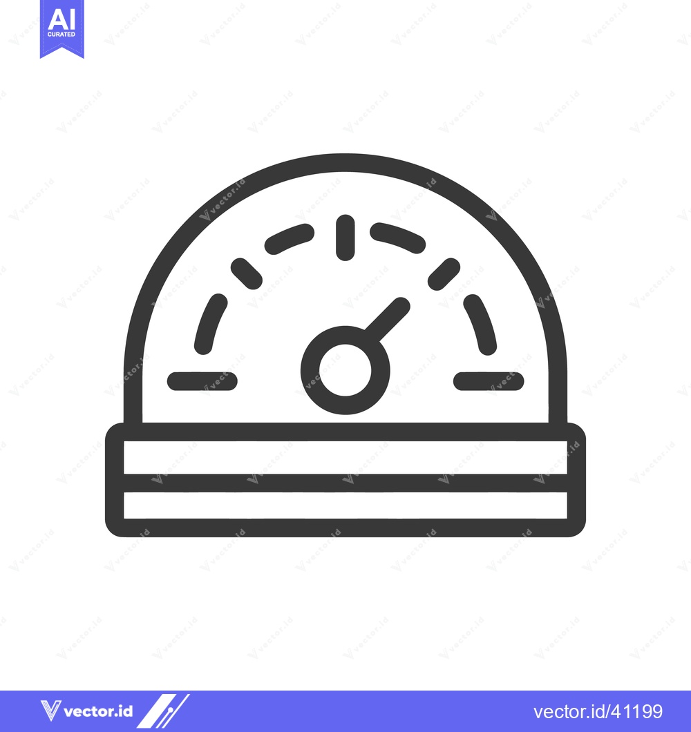 Premium Vector dari Minimalist Speedometer Icon: Clean Design for Performance and Measurem