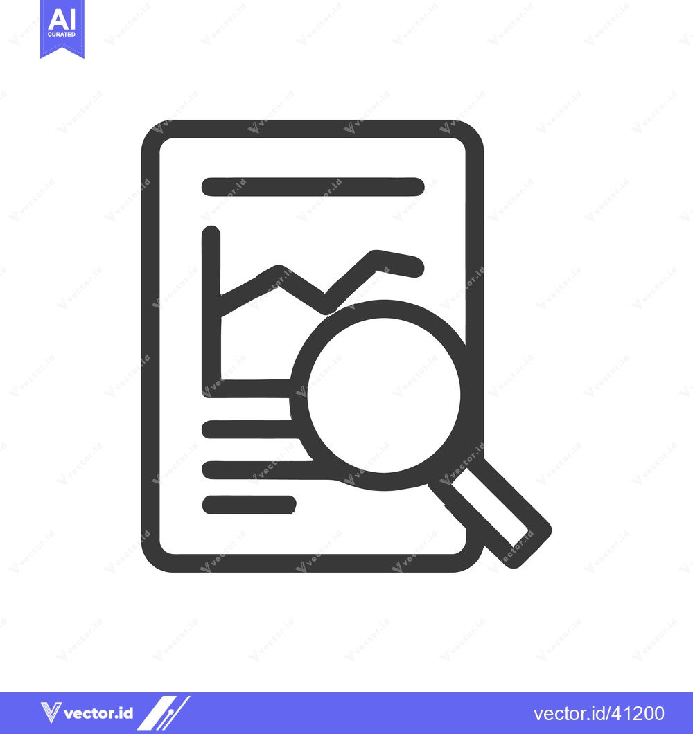 Premium Vector dari Data Analysis: Magnifying Glass on Financial Chart Report Icon