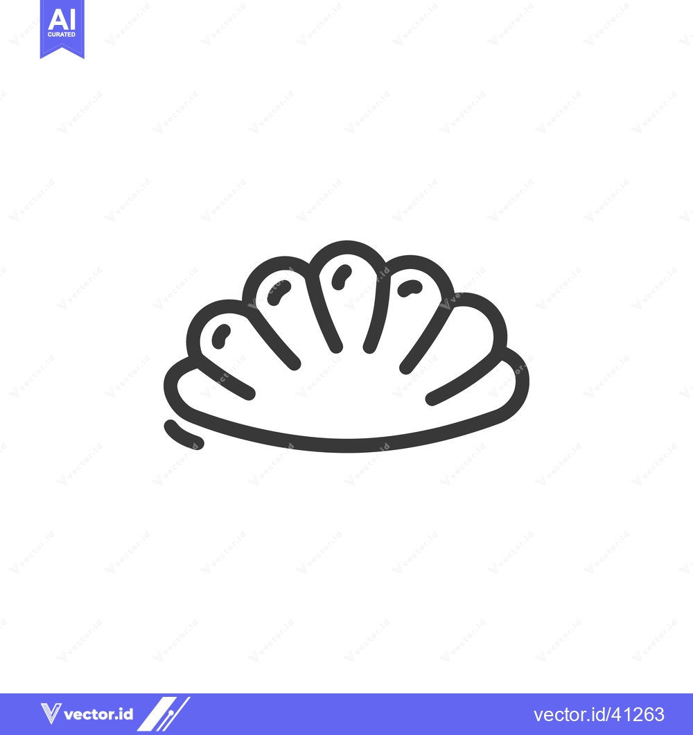 Premium Vector of Minimalist Seashell Icon: Clean Line Art on White Background