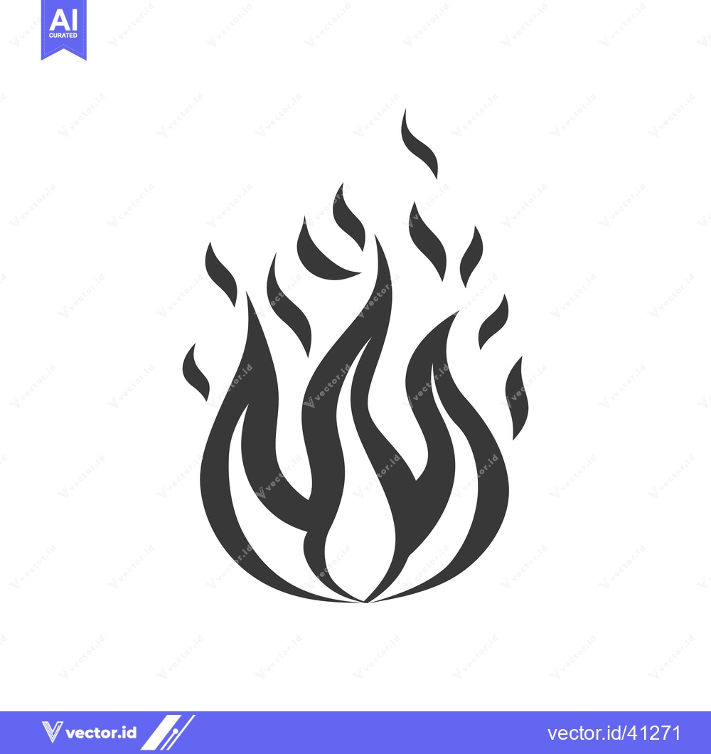 Premium Vector dari A stylized depiction of a vibrant flickering flame illustration
