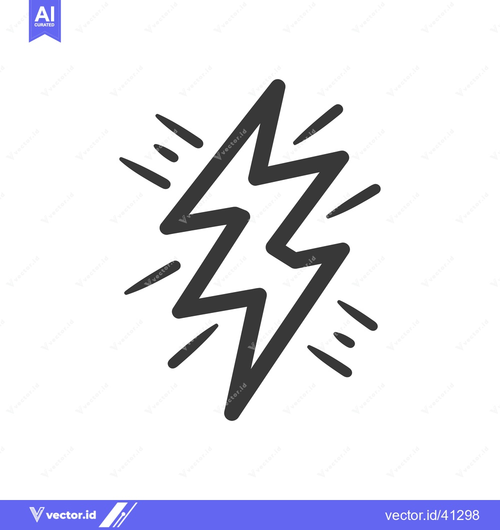 Premium Vector dari A stylized image of an electric lightning bolt symbol