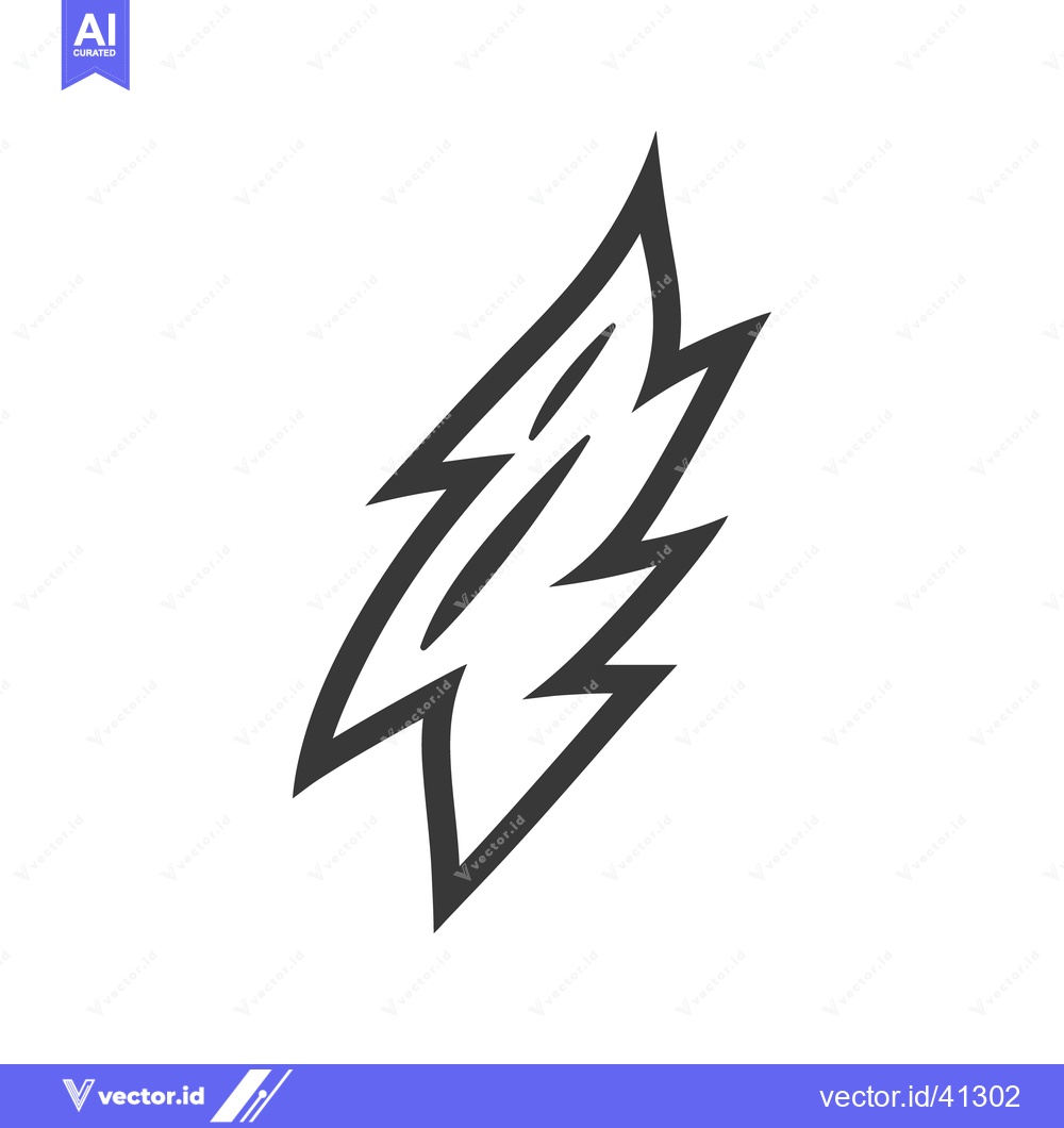 Premium Vector of A stylized black and white feather design on a plain background
