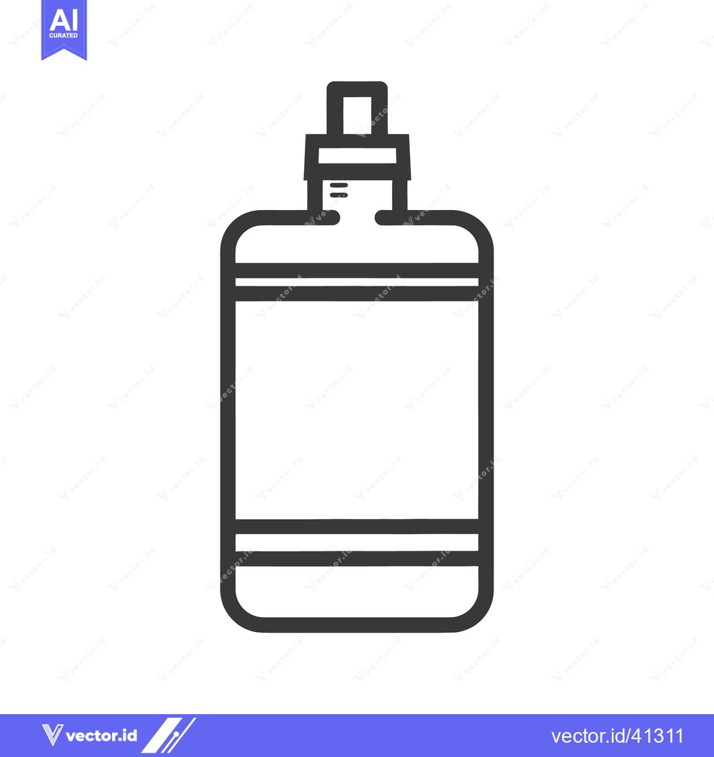 Premium Vector dari A simple black and white outline of a water bottle
