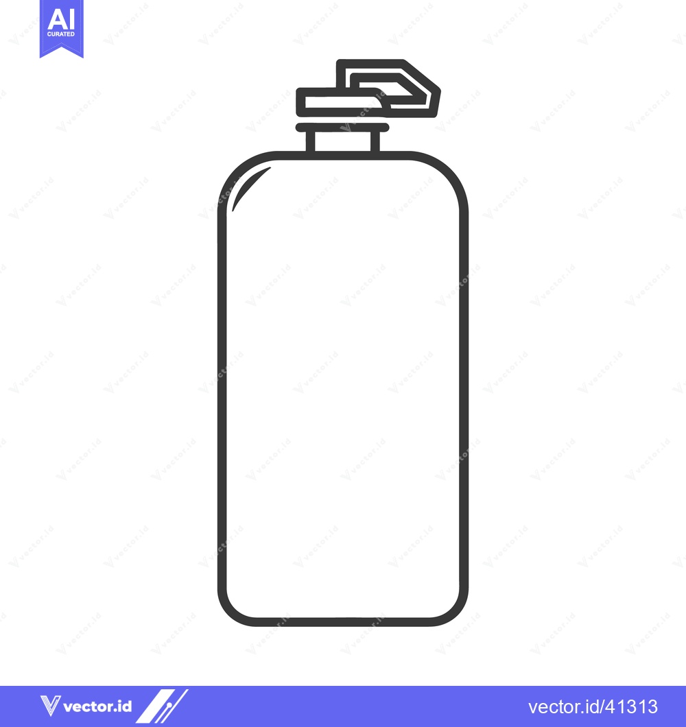 Premium Vector dari A black and white line art drawing of a pump bottle