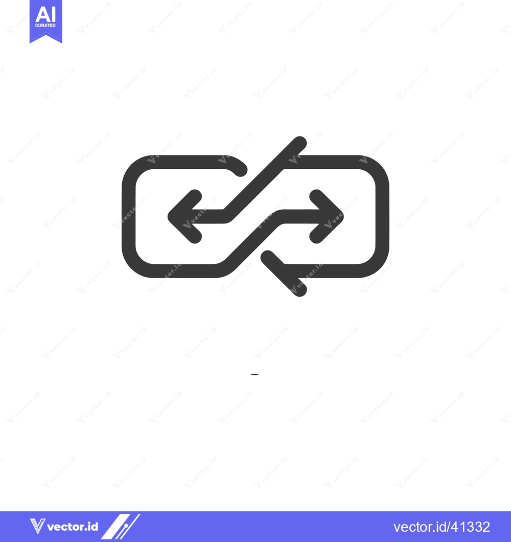Premium Vector of Intertwined Arrows: A Symbol of Exchange and Transformation in Minimal