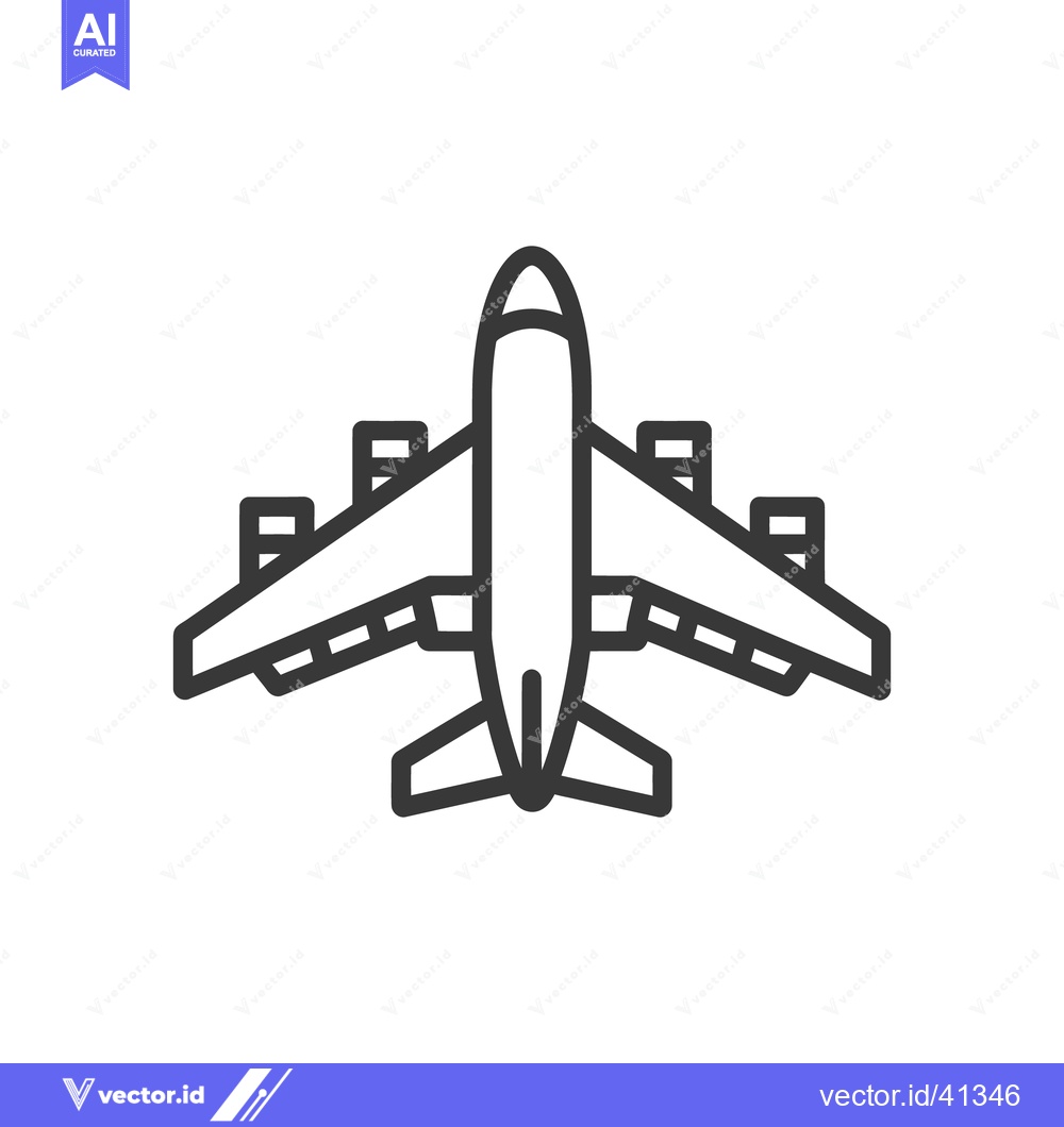 Premium Vector dari Modern Airplane Icon: Minimalist Design for Travel and Transportation