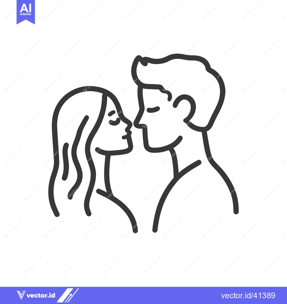 Premium Vector dari Two people sharing a tender moment in a loving embrace