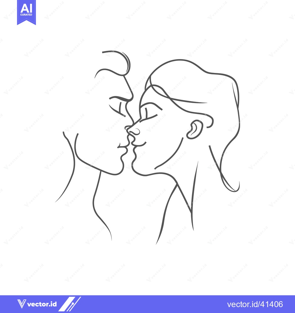 Premium Vector dari Two people about to engage in a gentle loving embrace